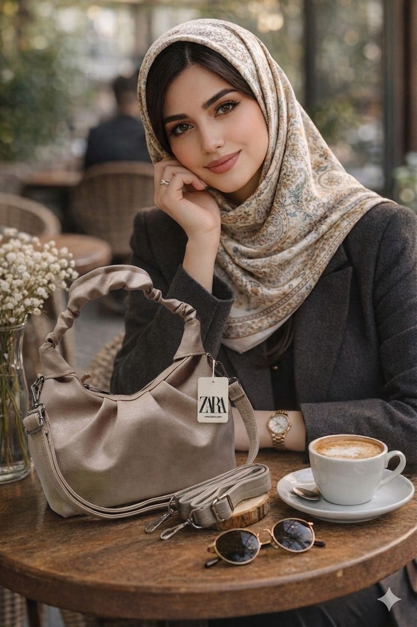 کیف پلیسه دسته چروک