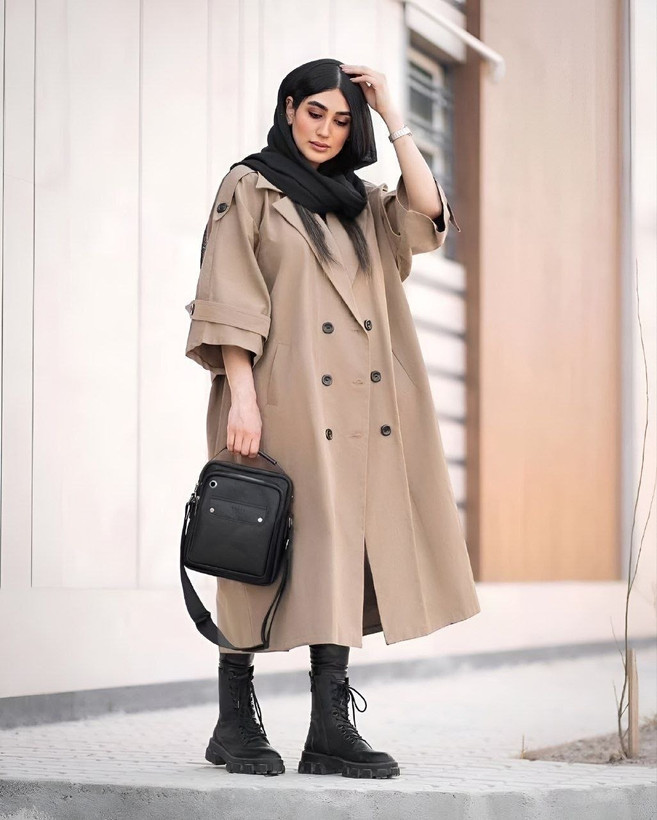 مانتو بارانی مدل تیارا